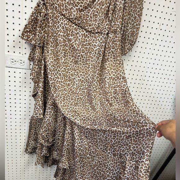 J.Crew One-shoulder ruffle-hem dress in leopar - Picture 6 of 7